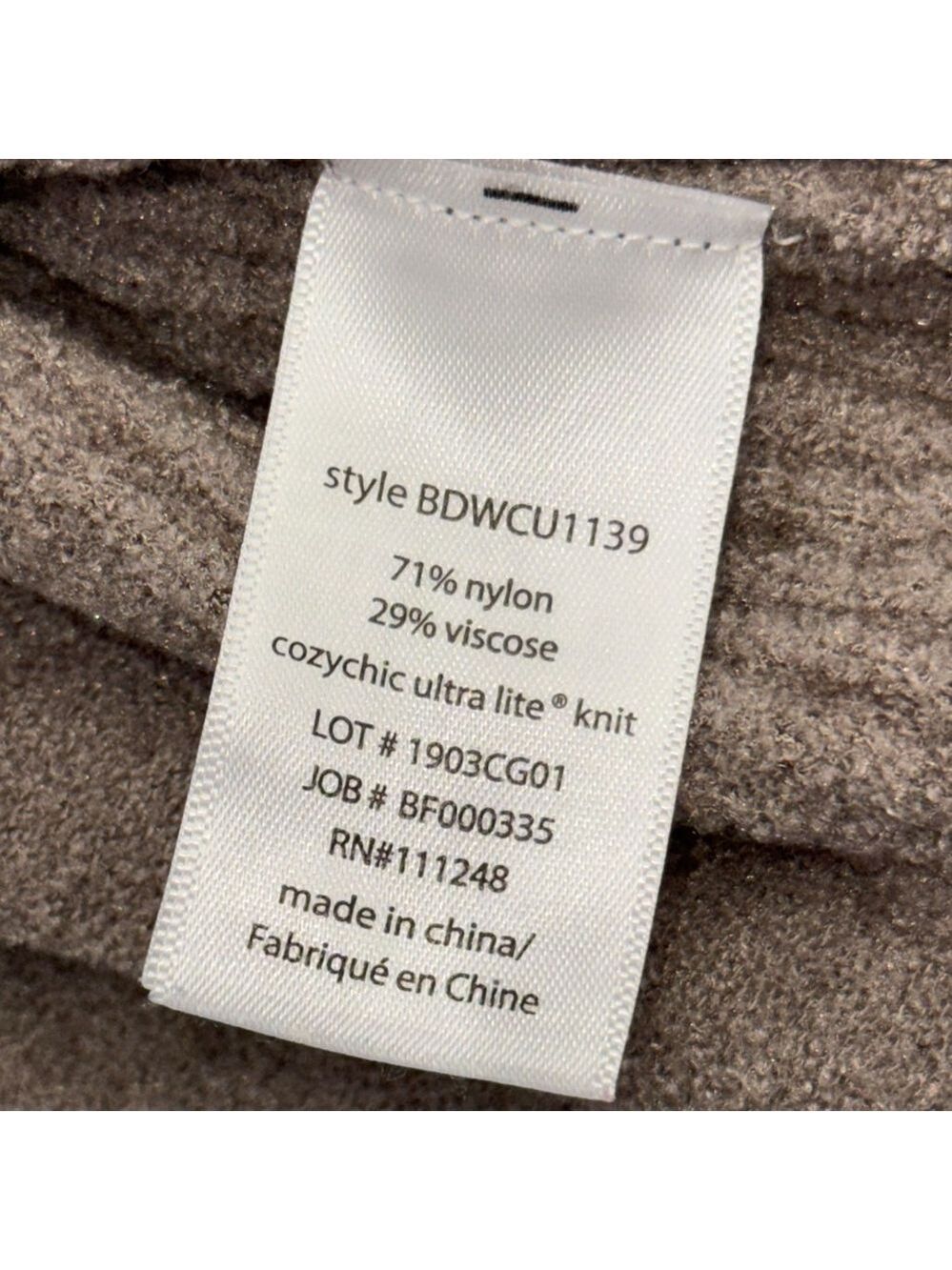 Barefoot Dreams CozyChic Ultra Lite Tank Midi Dress Taupe Side Slit L - Picture 6 of 6
